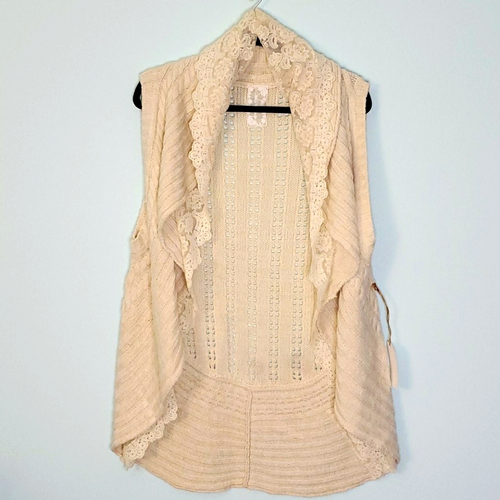 NWT Sadie & Sage Sweater Cardigan Sleeveless Size Sm